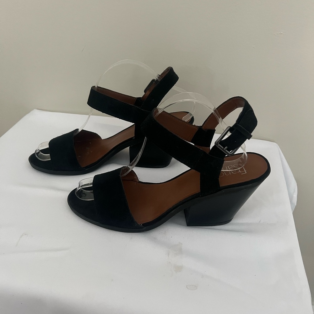 Franco Sarto Suede Block Heeled Sandals